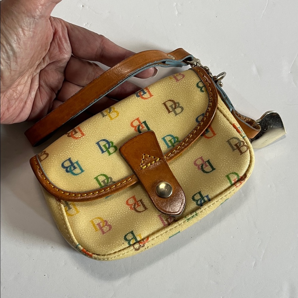 Vintage DOONEY & BOURKE Rainbow Monogram wristlet